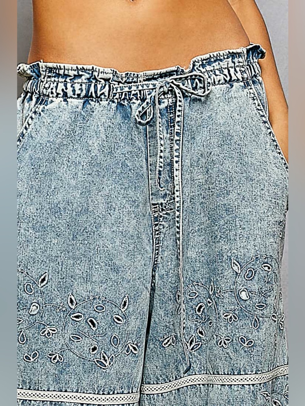 POL “ Desert Daydream “ Denim Wide Leg Vent Hem Jeans | Denim - Picture 7 of 8